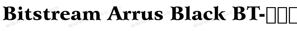Bitstream Arrus Black BT字体转换